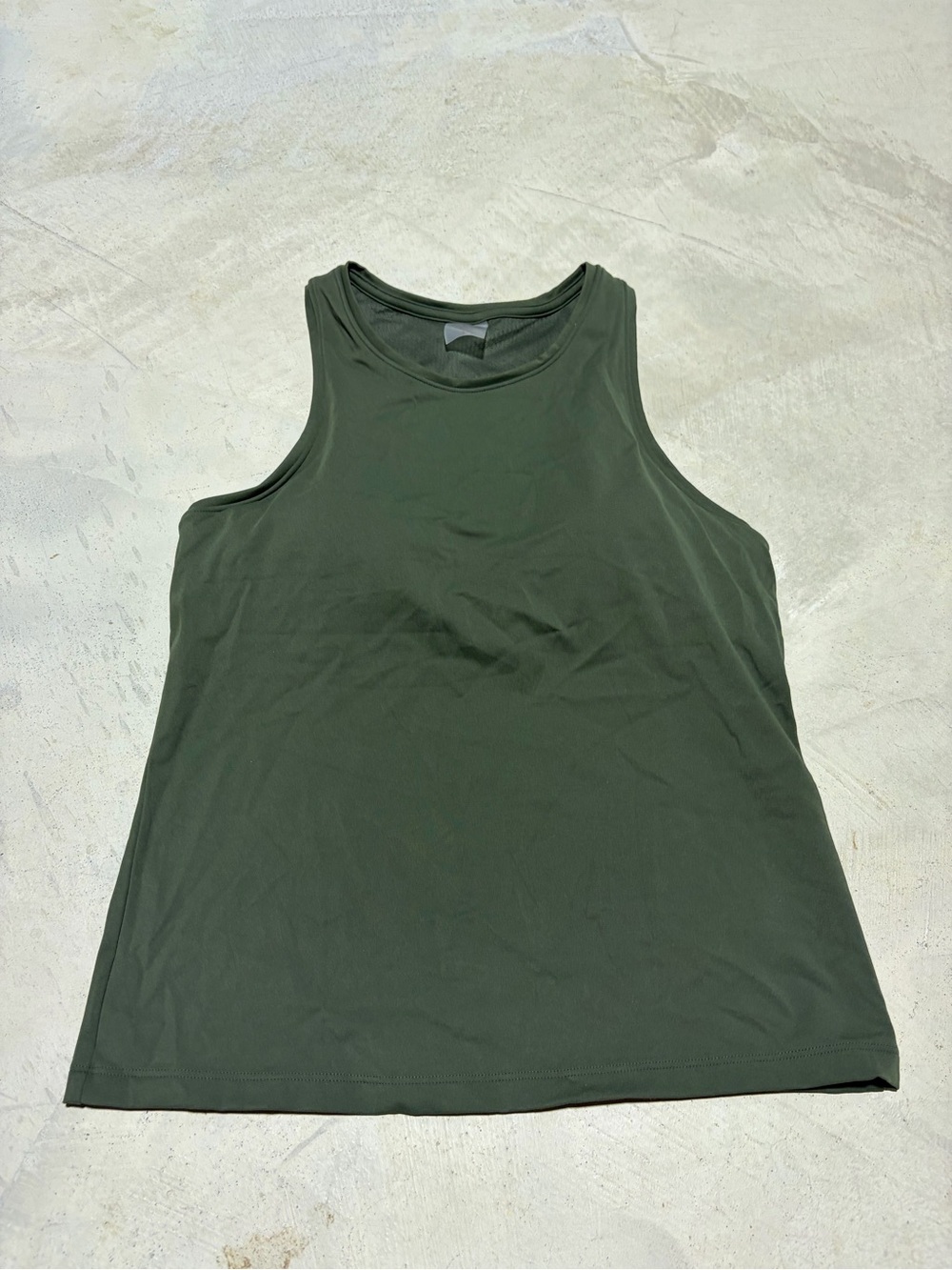 Calia Carrie underwood Women's Olive Green Tank Top large built in bra